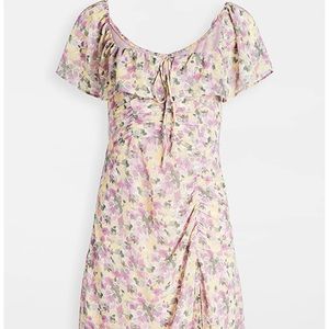 Brand new - ASTR the label Womens Short Ruffle Sleeve Sylvia A-line Midi Dress